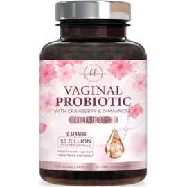 Vaginal Probiotics for Women - Vaginal PH Flora Feminine Health Balance Support - 50 Billion CFU Per Capsule, Odor Digestive Immune Support - Womens Probiotics Supplement with Cranberry - 120 Capsules