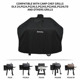 UPFETIA Grill Cover for Camp Chef Pellet Grills DL×24", SmokePro DLX, SomkePro 24", Woodwind 24 Pellet Grills, Heavy Duty Waterproof Camp Chef Grill Cover