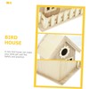 Toddmomy House Bird Nest Unfinished Wood Birdhouse Kits Unpainted Bird