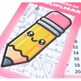 Llavero Didáctico de Tablas de Multiplicar, Material Educativo Lápiz