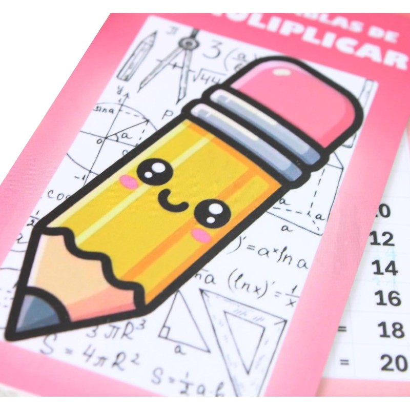 Llavero Didáctico de Tablas de Multiplicar, Material Educativo Lápiz