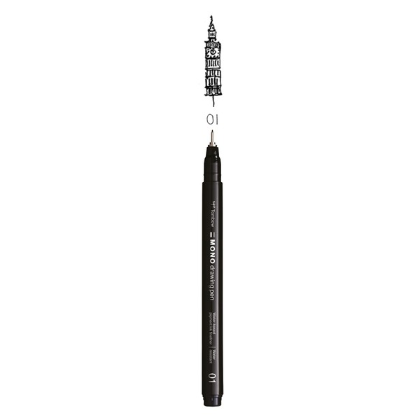 Tombow Fineliner MONO drawing pen, line width 01 (approx. 0.25