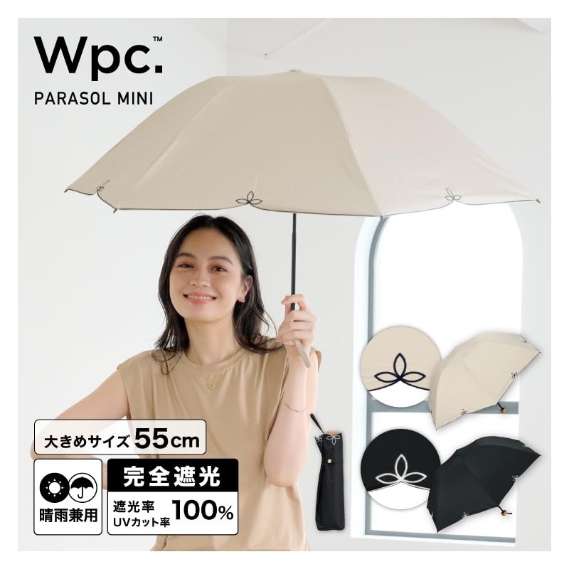 [2025] Wpc. Parasol Blackout Dome Parasol Wide Scalloped Mini Black