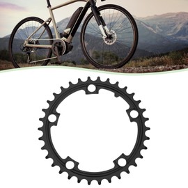 YINETTECH 1Pc 110mm BCD 5 Arm Bicycle Inner Chainring 34T Speed Chainring Round Chainring Suitable for Most Road Bikes Narrow Wide Chainring Black