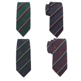 Grace Style Necktie, Uniform Necktie, School Necktie, Striped, Various Selections, Unisex - winered