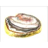 Jet International Gold Plated Agate Slice Coaster Single (1) Piece
