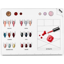 Beaupretty nail coloring pad Acrylic nail training mat Nail art practice mat Silicone Nail Art Stamping Mat Silicone nail stamping mat Silicone nail mat manicure nail polish