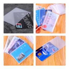Doyime Card Protective Case, Credit Card Holder, Set of 20, Card Case, ID Card Holder, Insurance Card Case, Translucent, Horizontal/Clear Type, Lightweight, Waterproof, Dustproof, Magnetic, Compatible with Cash Cards, License Compatible, Point Cards