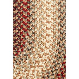 Super Area Rugs Classic Hartford Braided Rug for Indoor/Outdoor Use, Spanish Red,3' X 5' Oval
