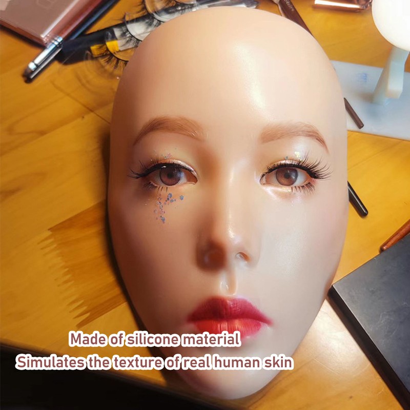 Makeup Practice Face Reusable Realistic 5D Full Face Silicone Makeup