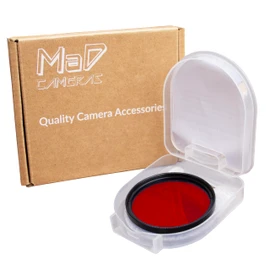MaD Cameras 58mm Red Colour Correction Camera Lens Filter - Reduces Glare, Enhances Contrast & Depth for DSLR & Mirrorless Cameras - Red 58mm