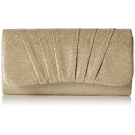 Damara Womens Perfectly Pleated Clutch Party Bags,Gold