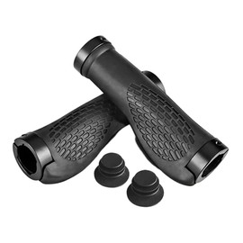 Black Bike Grips, Anti-Slip Rubber Soft Grips, Left and Right Set, 1 Pair Inner Diameter 0.9 inches (22 mm), Durable Shock Absorption, Easy Installation, Anti-Slip Handlebar, Ultra Lightweight