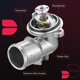 BDFHYK 902-3040 Upgrade Aluminium Coolant Thermostat Housing Assembly Compatible with 14-22 Ram 1500,Compatible with Jeep 21-22 Gladiator, 14-21 Grand Cherokee, 20-22 Wrangler 3.0L Replace 68253514AA