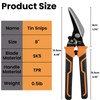 Sharp-tec 8 inch Aviation Tin Snip, Straight Shears with Safty