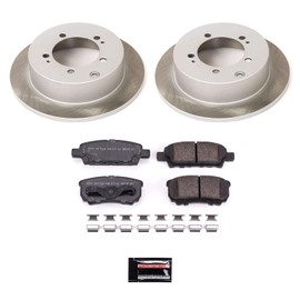Power Stop SC1202 Rear Brake Kit With Semi-Coated Brake Rotors and Ceramic Brake Pads & Hardware For Mitsubishi Lancer 2004-2006 | Mitsubishi Outlander 2005-2006 [Application Specific]