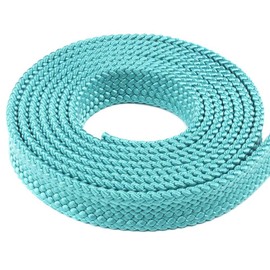 Teal, 10 Feet, 1 Inch PolyPro Rope - Flat Hollow Braid