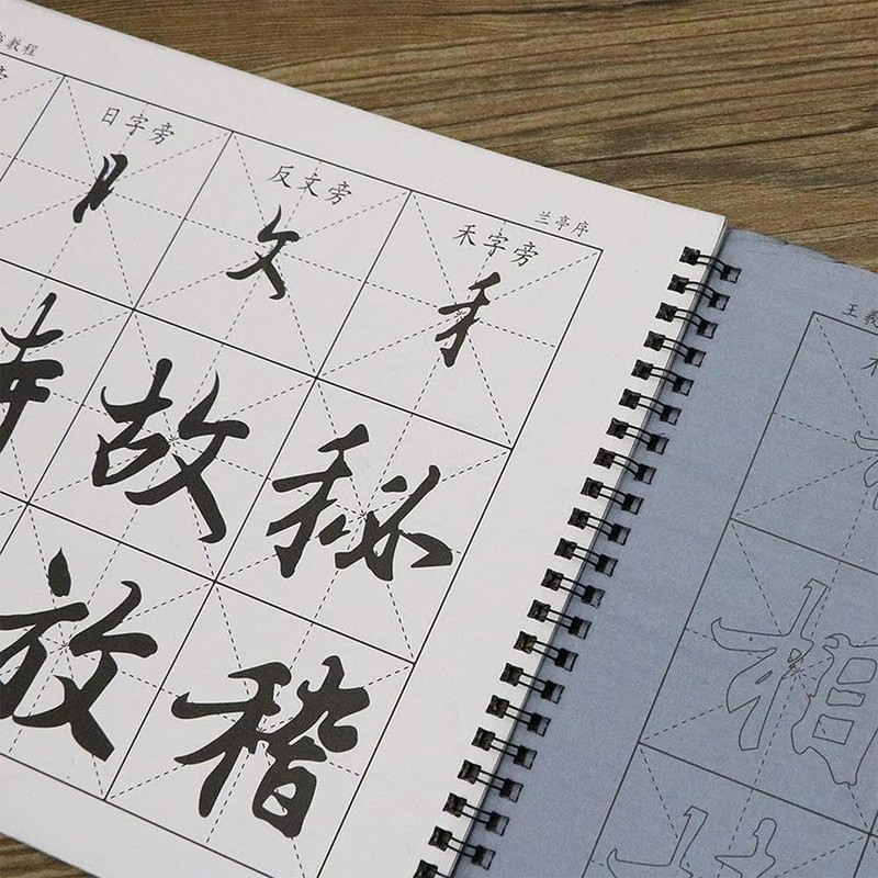ANCLLO Reusable Chinese Water Writing Cloth Paper Practice Calligraphy Character