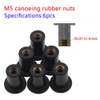 ecrou Caoutchouc m5,Kayak Well Nuts, 6pcs M5 Durable Rubber Well