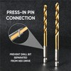 amoolo 5/32 Impact Drill Bits Set, 10Pcs Titanium HSS Twist