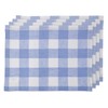 Solino Home Checkered Linen Placemats 14 x 19 Inch -