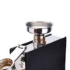 2 Pcs Silver Small and Hip Flasks Stainless Steel Funnel