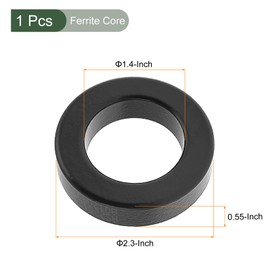 YOKIVE Toroid Ferrite Core, Power Transformer Ferrite Toroid Core, Restraining Interference, Good for Inductor Coils (Black, 58 x 35 x 14mm)