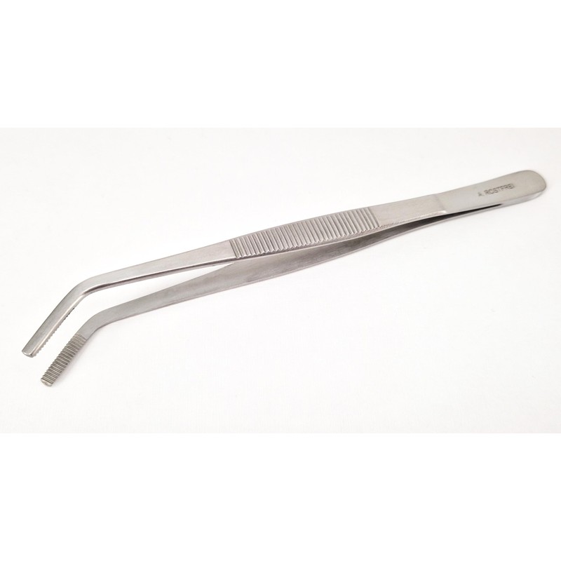 16cm Front Angled Tweezers for Laboratory Practice, Industrial Work, Gardening,