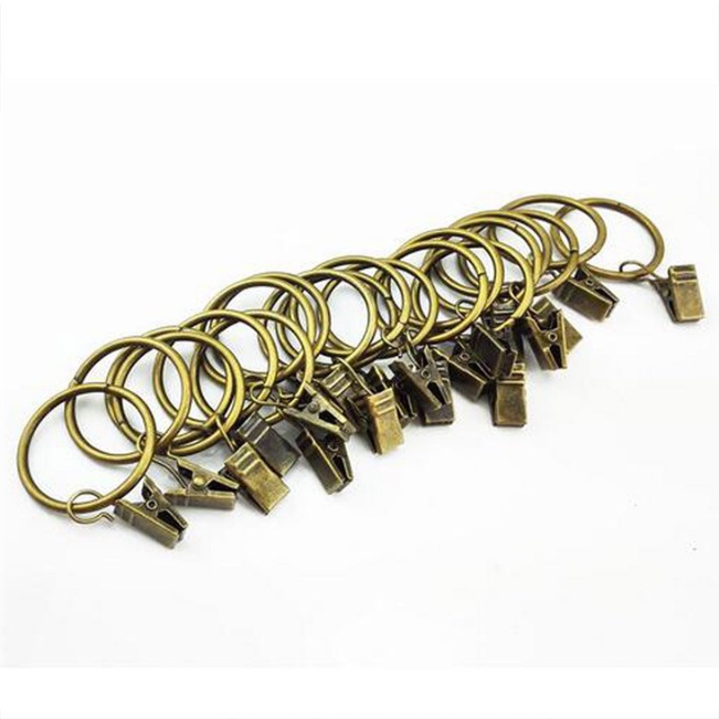 A- LIFE 18 Pcs Curtain Rings Liner Curtain Clips Extra