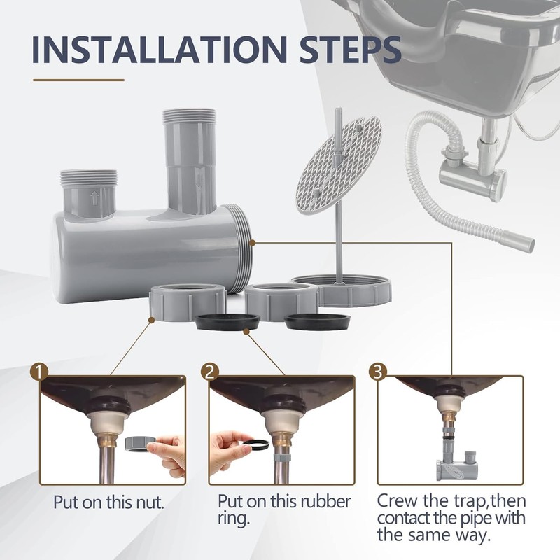 LukLoy 2 Pack Universal Salon Hair Trap P Trap for