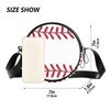 Women Round Crossbody Bag Baseball Sports Ball Small Circle Bag