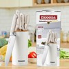 GOODA Knife Set with Block,4 Pieces High Carbon Stainless Steel