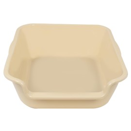 Ying Tutu 1 Pack of Extra Large Cat Litter Box (ABS Material), Low Entry Senior Litter Pen for Geriatric Kitty Big Cats, Jumbo Pet Safe Litter Boxes Tray for Indoor Pets Potty (Black, 20"L x 15.5"W)