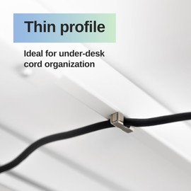 Lumaneric Magnetic Cord Holder, Heavy Duty Neodymium Magnets for Cord Management (10-Pack, Silver) No Adhesives or Cable Ties, Reusable Desk Cable Organizers