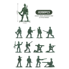 HDGSAFD 200 Pieces Toy Soldiers, Men's Toy, Toy Soldier Figures, Mini Isoldier Toy, Soldier Training Toy