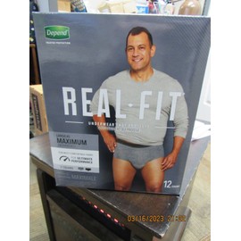 Depend Real Fit Underwear for Men - Maximum Absorbency 12 Count Large / XL