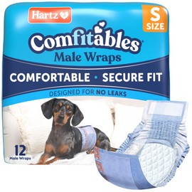 New! Hartz Comfitables Disposable Male Dog Wraps with Stretchy Waistband, Small 12 Count