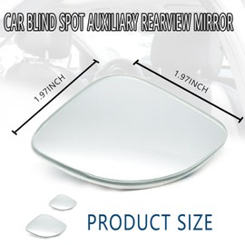 Blind Spot Mirrors For Cars -Convex Glass Angle Adjustable For Side Rearview Mirrors, Long Lasting, Fan Shaped Frameless Rotatable Wide Angle Blind Spot Mirror For Vehicle, Car Accessories (Sector)