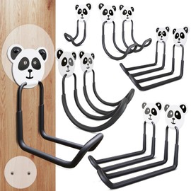 GPANDAG 10 Pack Coat Hooks, No-Drill Towel Hooks for Bathrooms, Cute Panda Wall Hooks for Girls Boys Towel Robe Clothes, Mountable on Bathroom Walls, Kitchen, Glass, Mirrors, Tile and Smooth Surfaces