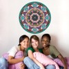 24" Boho Mandala Brights Wall Decal Sticker Removable and Reusable