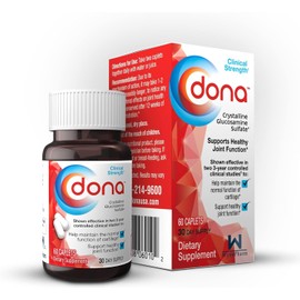 WynnPharm Dona Crystalline Glucosamine Sulfate, 750 Mg, Joint Supplement Pills for Knee Comfort & Joint Health Support, 750 Mg, 60 Count (2 Pack).