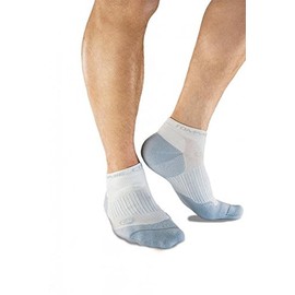 Tommie Copper Men's Performance Compression Ankle Socks, White, 12-14.5