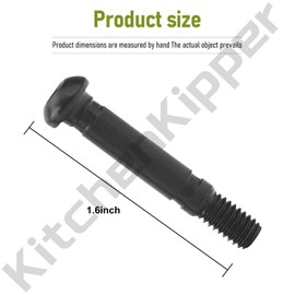 KitchenKipper ASP2400D 2-Stage Snow Blower Shear Pin Set for EGO 24 in Self-Propelled 2-Stage Snow Blower with Peak Power - Includes 4 Snow Blower Shear Pins and Lock Nuts