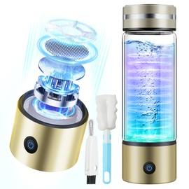 IUHFSIFS Upgrade Hydrogen Water Bottle with Brush【SGS Authoritative Certification - 3000PPB】【NO.1 Double Hydrogen Content】Hydrogen Water Bottle with TOP SPE PEM Technique, Improve Water in 3 Min