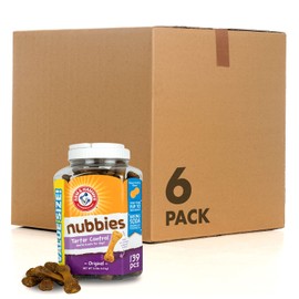 Arm & Hammer for Pets Nubbies Dental Treats for Dogs from Arm and Hammer - Dog Dental Chews Fight Bad Dog Breath, Plaque & Tartar-Dog Dental Care (Pack of 6, 834 Count Total)