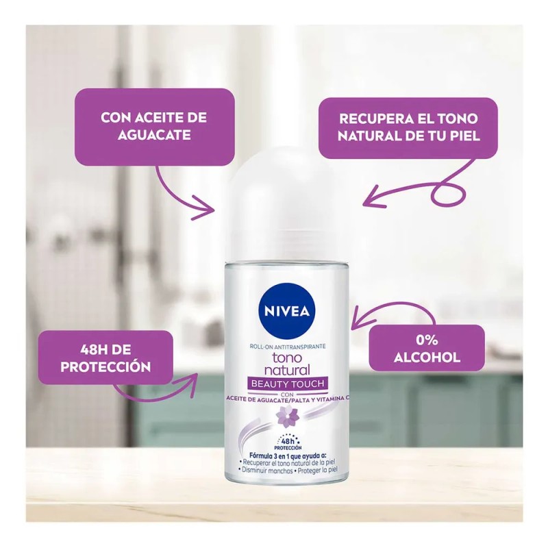 Desodorante Tono Natural Beauty Touch Aclarante 50 Ml NIVEA