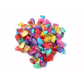 Florida Shells and Gifts 4 oz (400) Tiny Dyed Coquina Shells Seashells Craft Colorful 1/4-1/2" Beach Deco