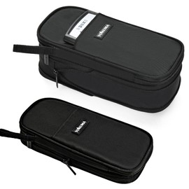 YOKUMA Pen Case, Pencil Case, Pen Case, Large Capacity, Stylish, Adults, High School Students, Middle School Students, Boys, Girls, College Students, Elementary School Students, Kids, black