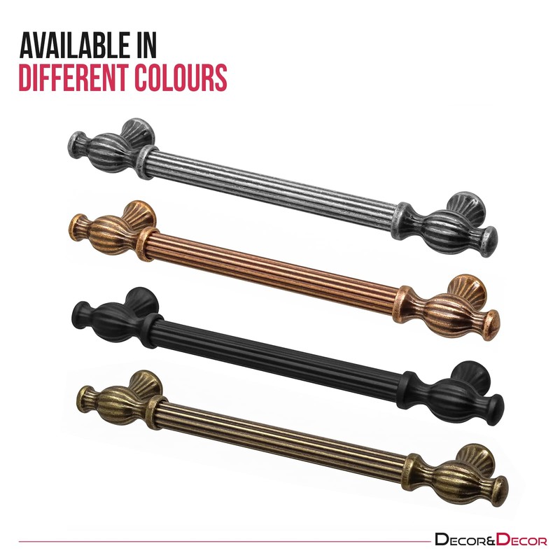 Decoranddecor Verna Traditional T-bar Antique Style Cabinet Pulls Drawer Handles
