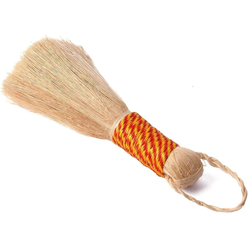 SATVIK 5-Inch Size Eco-Friendly Handcrafted Banana Broom/Jhadu for Puja |